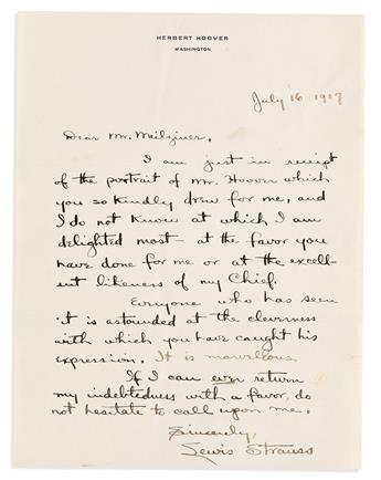 (WORLD WAR ONE.) War-date letters from General Pershing and others, addressed to a noted portrait artist.